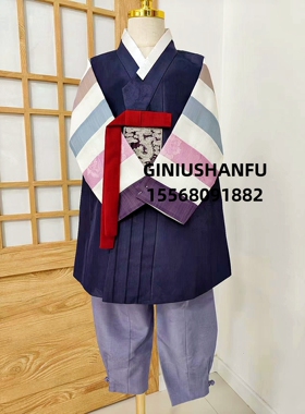 韩式韩服 男童 百天/周岁 生日 朝鲜族传统韩服 租赁款/多款选