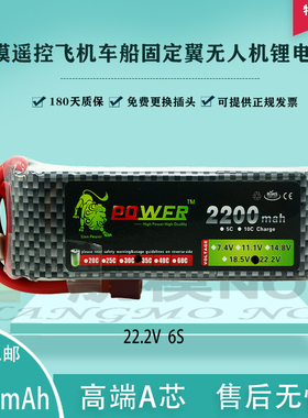 狮子航模无人机遥控飞机 固定翼模型6S锂电池22.2V 2200mah35C40C