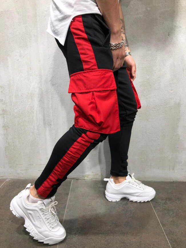 man leisure time Sports pants Europe and America style pocket Color matching Hip hop motion trousers mens sport pantsin the Men's clothing, Casual pants  category - from Buy2taobao.com to provide professional Taobao agent buy service