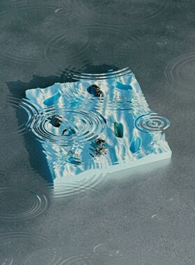 跨境新款3D打印海浪首饰盒珠宝展