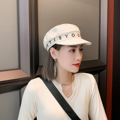 [现]清仓不支持退换 字母刺绣 女百搭鸭舌帽贝雷帽ZB651