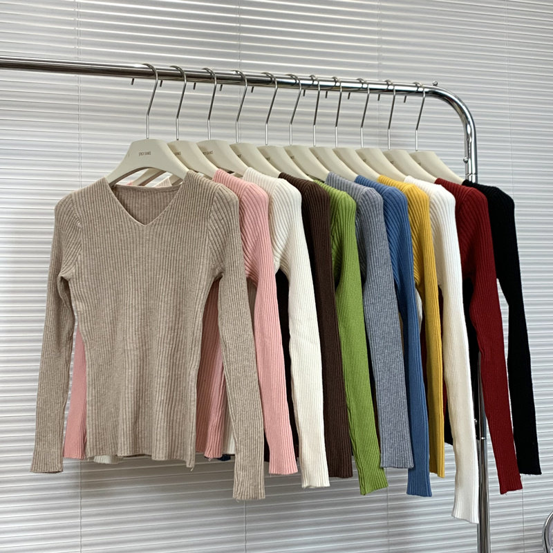 v领针织衫女秋冬2023新款洋气