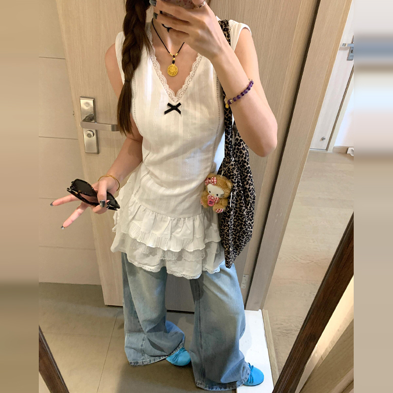 夏季穿搭白色背心吊带连衣裙子女夏2025年新款法式小个子蛋糕短裙