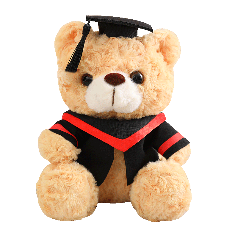 毕业公仔小熊学士服玩偶硕士毕业