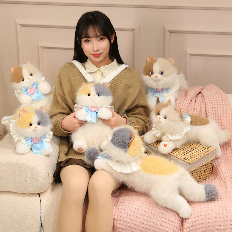 仿真布偶猫咪趴姿毛绒玩具