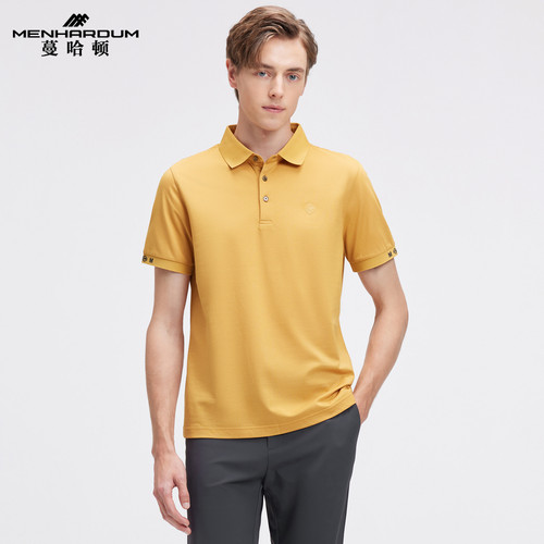 蔓哈顿纯色短袖Polo衫
