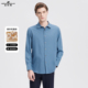 MENHARDUM 纯色衬衣 商务高端品质男装 蔓哈顿绵羊毛混纺长袖 衬衫