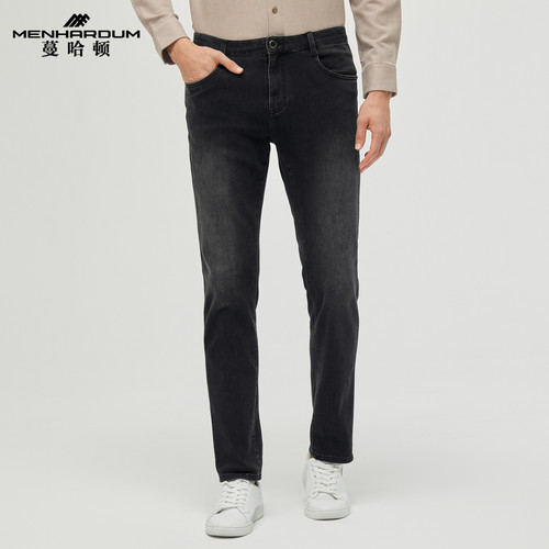 MENHARDUM/蔓哈顿秋冬新品高品质男装牛仔裤中年时尚潮流牛仔长裤