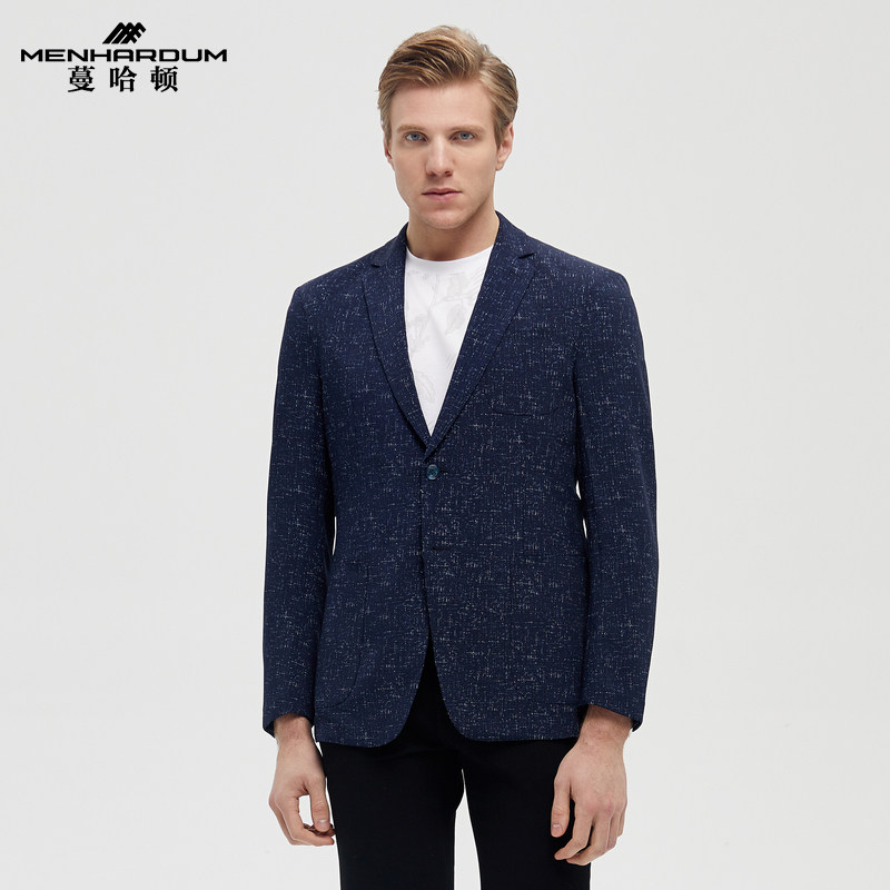 MENHARDUM/蔓哈顿春季新品轻薄休闲西服外套时尚个性西装单西