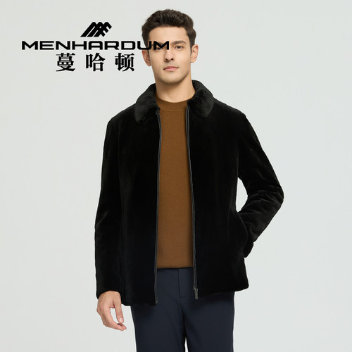 MENHARDUM/蔓哈顿冬季新品水貂毛毛皮外套高端商务男装毛皮上衣