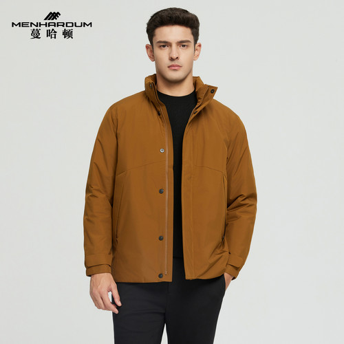 MENHARDUM/蔓哈顿冬季新品立领可脱卸帽羽绒服年轻时尚保暖鹅绒服