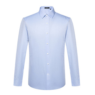 衬衫 纯色长袖 商务休闲浅色尖领纯棉衬衣男 蔓哈顿男装 MENHARDUM