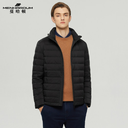 蔓哈顿白鸭绒立领羽绒服