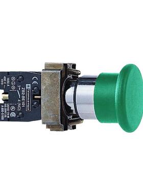 施耐德绿色40mm22蘑菇头弹簧复位按钮XB2BC31C=ZB2BZ101C+ZB2BC3C