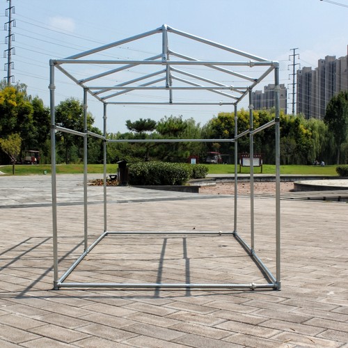 镀锌钢管架落地晾衣架晒被子架防风四方晾晒架室外棚架遮阳架加厚