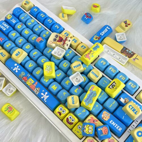 冰典海绵宝宝蓝色主题键帽热升华