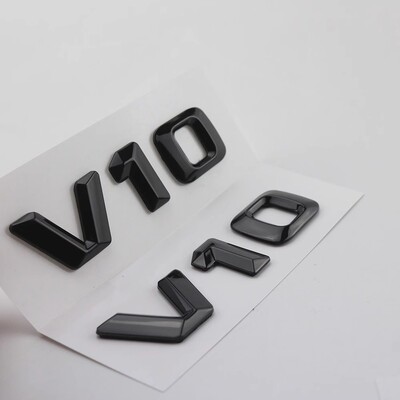 适用汽车排量标个性V6V8V10V12侧标C柱标志改装后尾标贴奔驰宝马