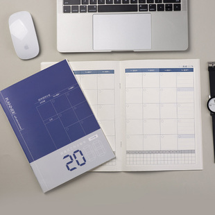 2025年自填式 工作小秘书效率手册日历本计划本打卡自律本每月程本时间规划管理学习记事本计划表定制笔记本子