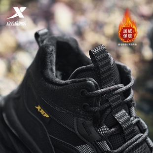 特步男鞋战斧大棉鞋官方正品冬季加绒加厚休闲运动鞋男跑鞋户外鞋
