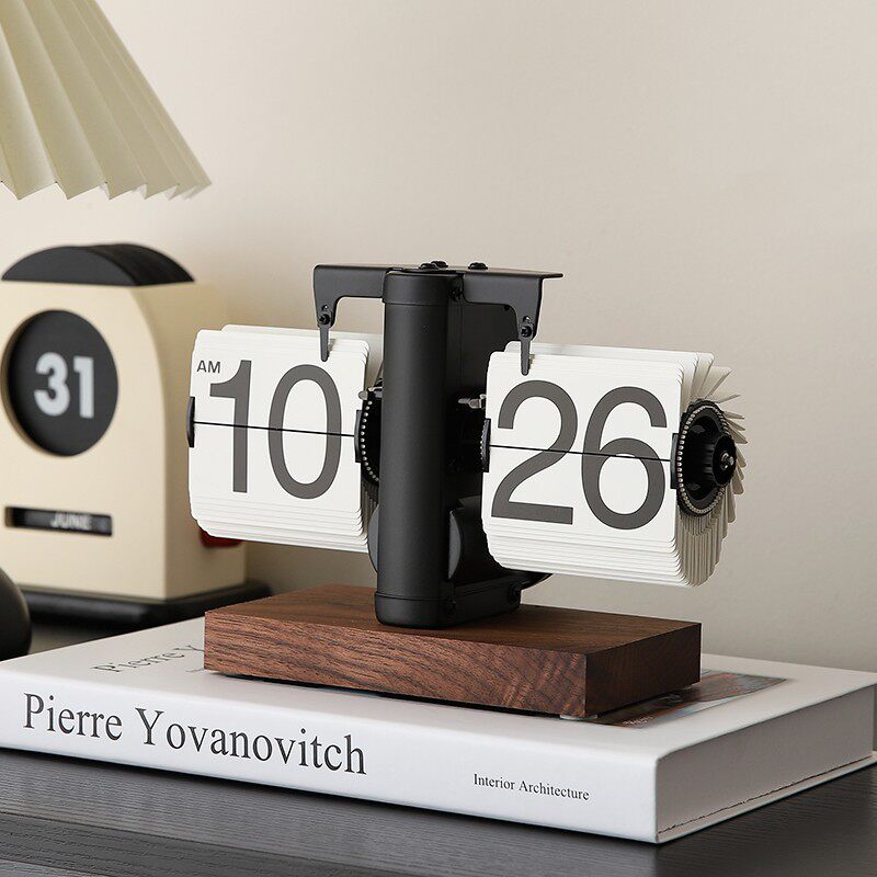 星汇意大利自动翻页钟复古机械钟表桌面装饰摆件创意设计时钟座钟,家居饰品,座钟,淘宝优惠券,粉丝福利购,淘宝优惠卷