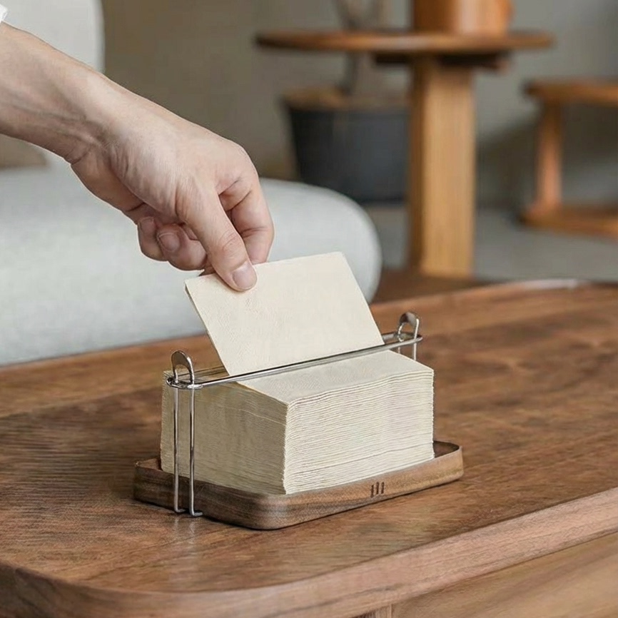 胡桃木桌面纸巾架创意收纳盒家用装饰摆件多功能抽纸盒客厅办公室,家居饰品,装饰纸巾盒,淘宝优惠券,粉丝福利购,淘宝优惠卷