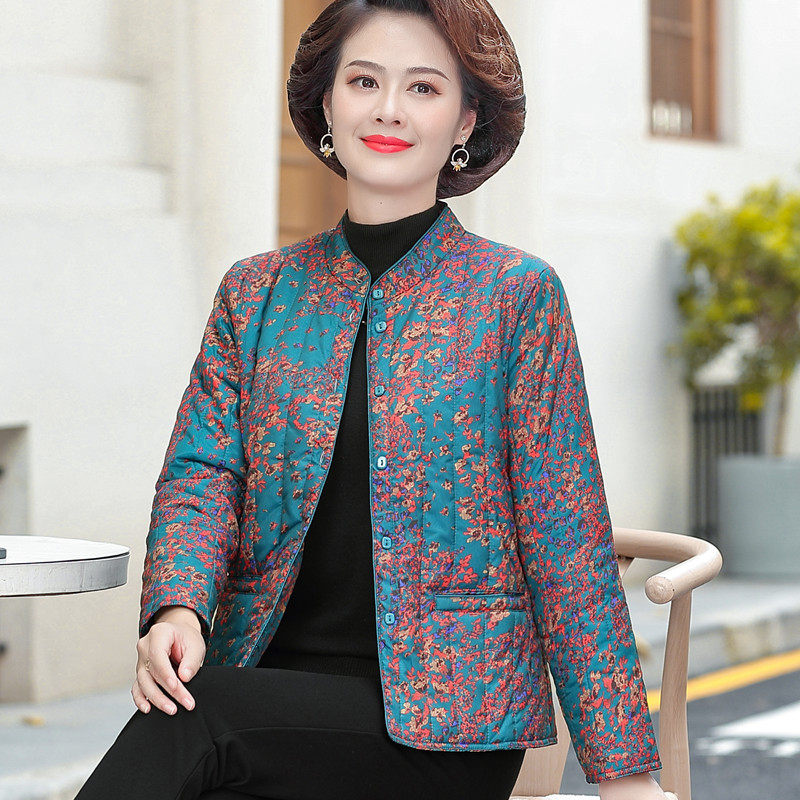 中老年人女秋冬羽绒棉服短款棉衣轻薄内胆保暖外套奶奶棉袄