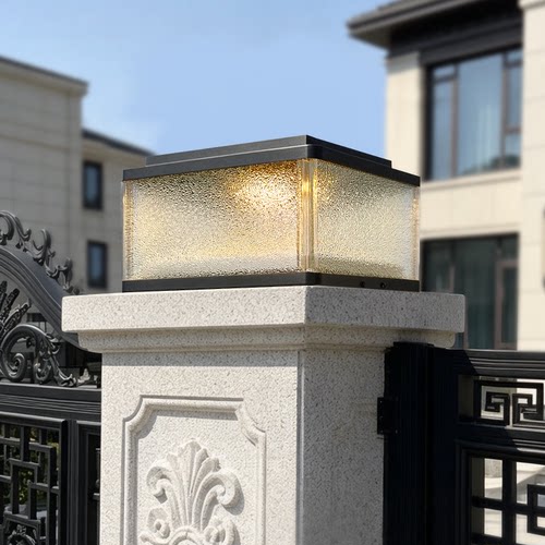 太阳能柱头灯户外防水别墅庭院灯