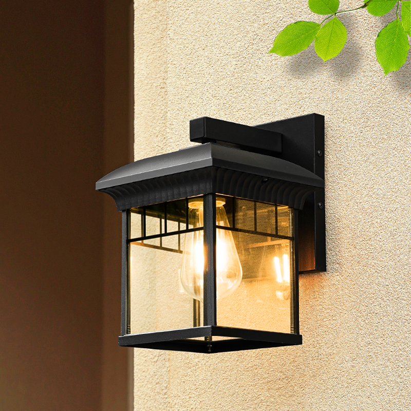 太阳能户外壁灯防水别墅庭院室外花园走廊过道大门柱子外墙墙壁灯