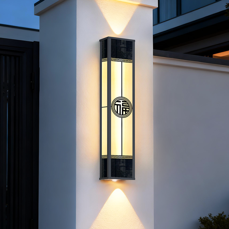 户外壁灯太阳能庭院灯别墅防水室外大门口两侧外墙露台中式屋檐灯