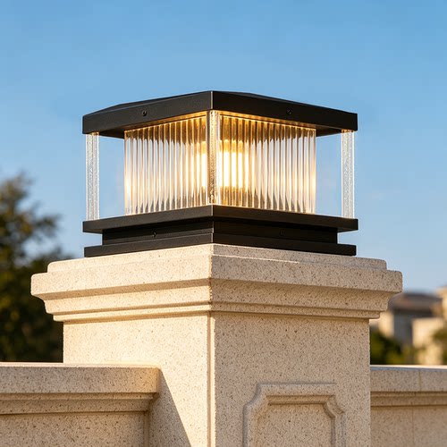 太阳能柱头灯户外防水别墅庭院灯