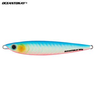 东珈近海岸抛船钓远投S型小铁板全夜光假饵20g30g慢摇飘落带鱼