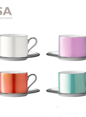 英国LSA 进口手工陶瓷咖啡杯子套装轻奢欧式宝格丽同款马克杯杯碟