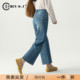 女2026新款 九分裤 春季 子高腰烟管裤 小个子裤 显瘦显高直筒牛仔裤