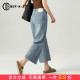 子2026新款 休闲女裤 八分裤 天丝棉直筒牛仔裤 阔腿裤 裤 窄版 女夏薄款