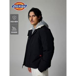 Dickies帝酷适冬防风防泼水仿羊羔绒衣领羽绒服保暖外套男女情侣