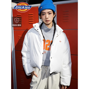 Dickies帝酷适秋冬女式短款防泼水面料宽松工装羽绒服保暖外套