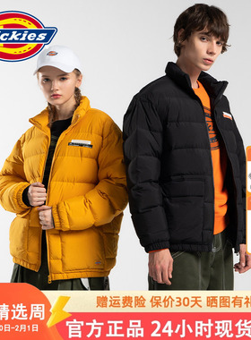 Dickies左胸logo印花立领羽绒夹克 冬季新品女式厚外套DK008015