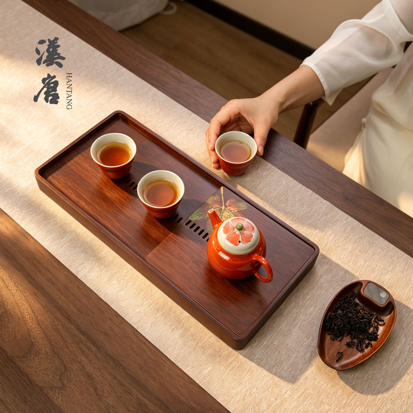 汉唐重竹储水小型干泡茶盘干泡台图片