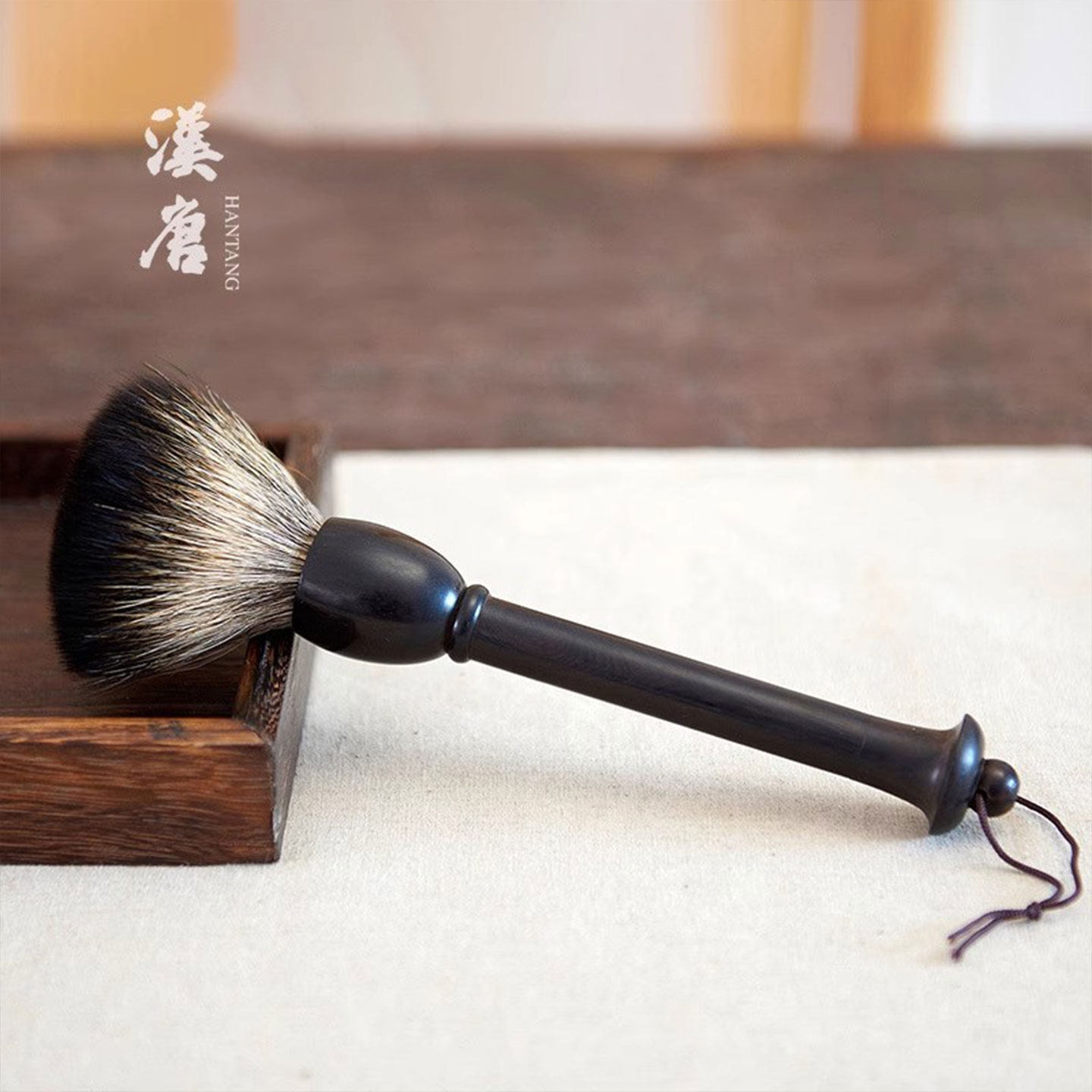 汉唐茶笔乌木家用养壶笔 大号石獾毛茶笔茶刷实木茶扫笔茶具配件