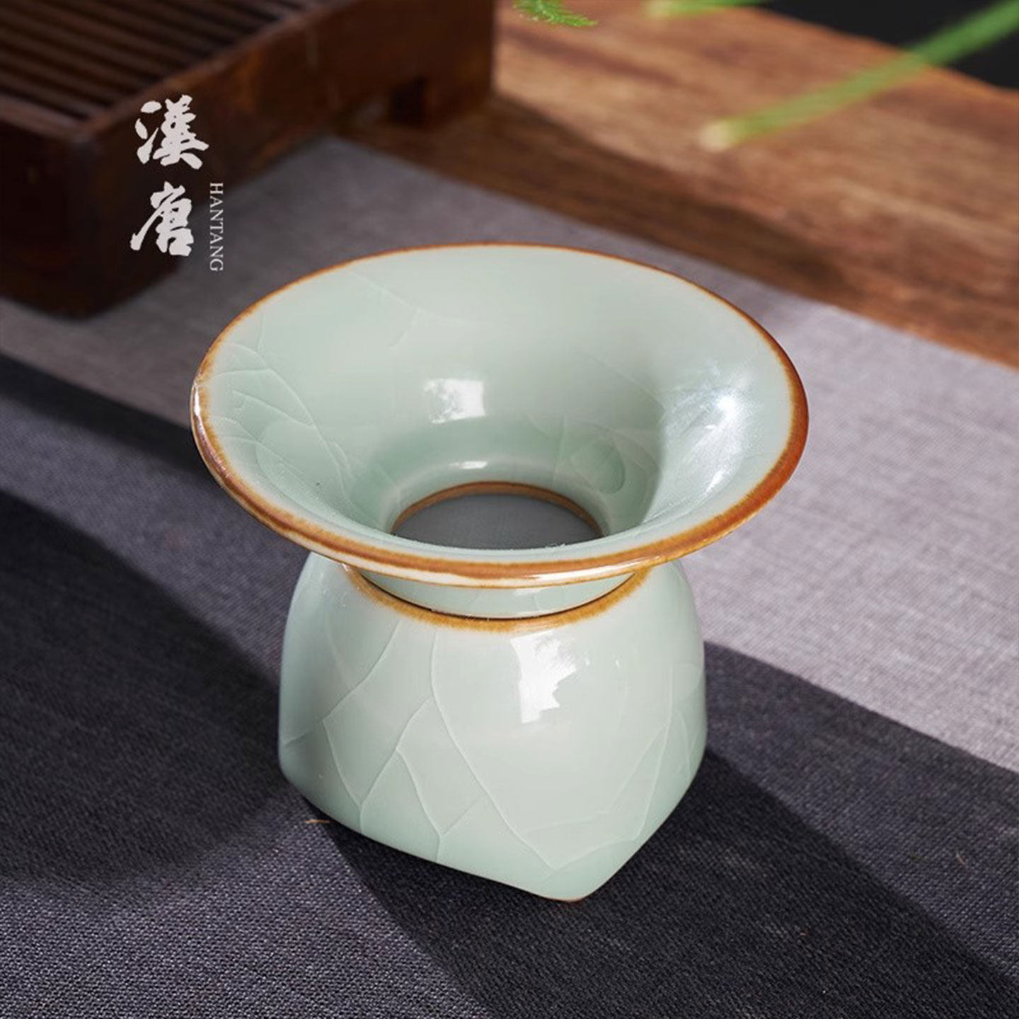 汉唐青瓷茶漏茶滤滤茶器过滤茶滤网布家用茶叶过滤器功夫茶具配件