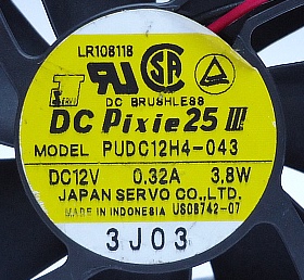 日本伺服 SERVO 8CM 机箱风扇 8025 12v 0.32A PUDC12H4-043