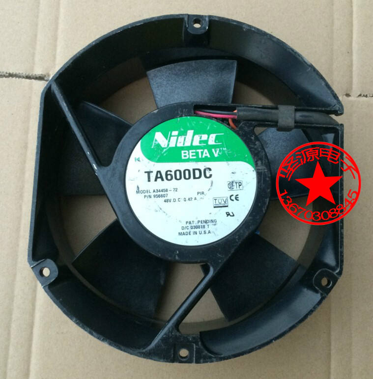 原装NIDEC TA600DC 轴流风扇 A34458-72 48V 0.42A 956607