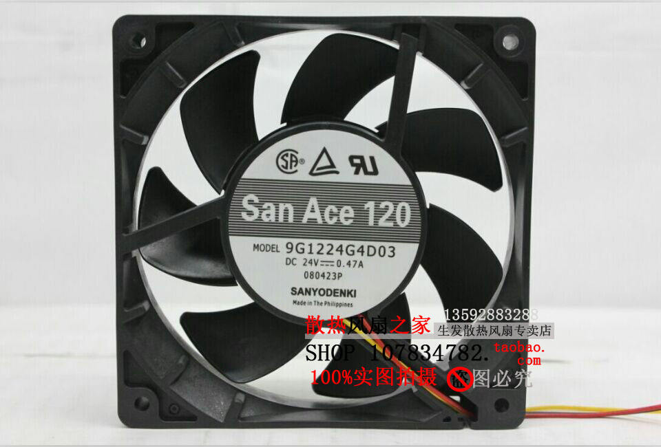 全新原装全新 12025 DC24V 0.47A 9G1224G4D03 变频器 散热风扇