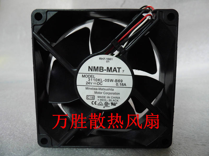 原装NMB 8025 24V 0.18A型号3110KL-05W-B69散热风扇