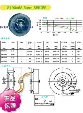 SW190HA2全新原装台湾三巨AC220V 19068 离心外转子散热风机风扇