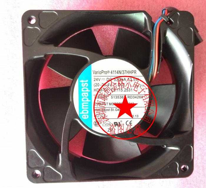 4114N/37HHPR 原装德国ebmpapst 24V 13.5W 120*120*38MM设备风扇