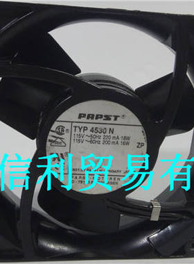 德国进口papst TYP 4530 N 12CM 12038 115V 18/16W 金属散热风扇