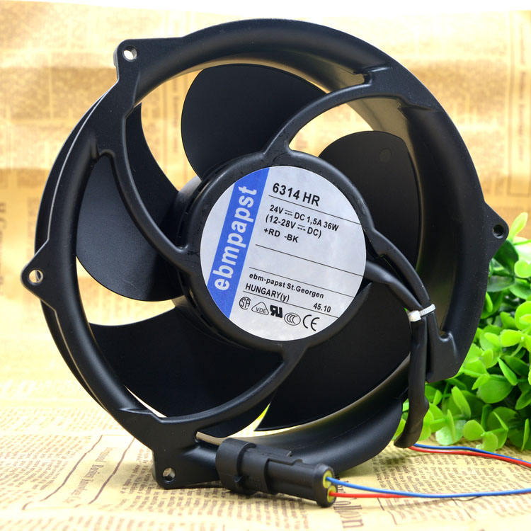 正品 德国ebmpapst 17CM 24V 36W 6314 HR ACS510变频器风扇