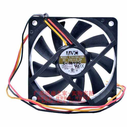散热风扇原装AVC F7015B12HB 7cm 7015 12V 0.30A测速静音电脑CPU