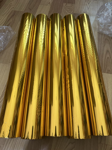 101金色电化铝 烫金纸过塑64x240米 包邮